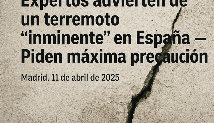 Terremoto inminente en España